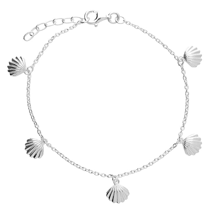 Silver Multi Shell Link Bracelet complete with presentation box