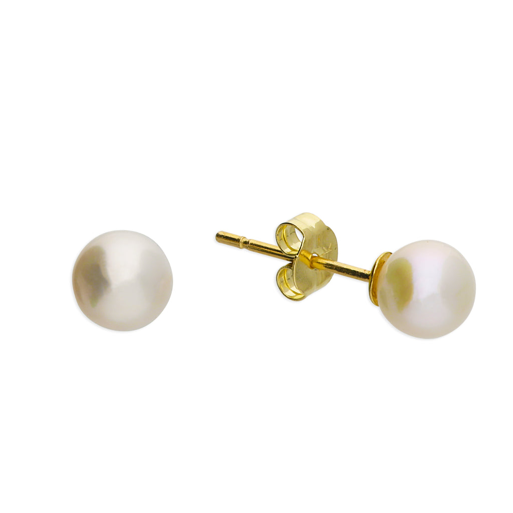9ct Gold Freshwater Pearl stud earrings complete with presentation box
