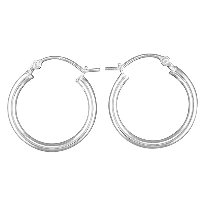 Silver Creole hoop earrings complete with presentation box