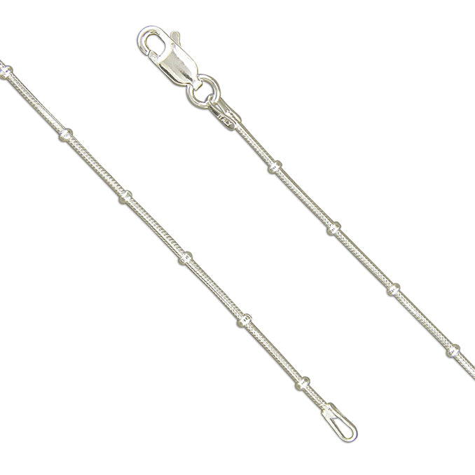 Silver Snake and Beads Link Bracelet complete with presentation box