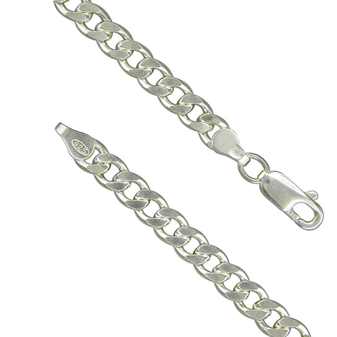 Silver Men's Curb link Bracelet complete with presentation box