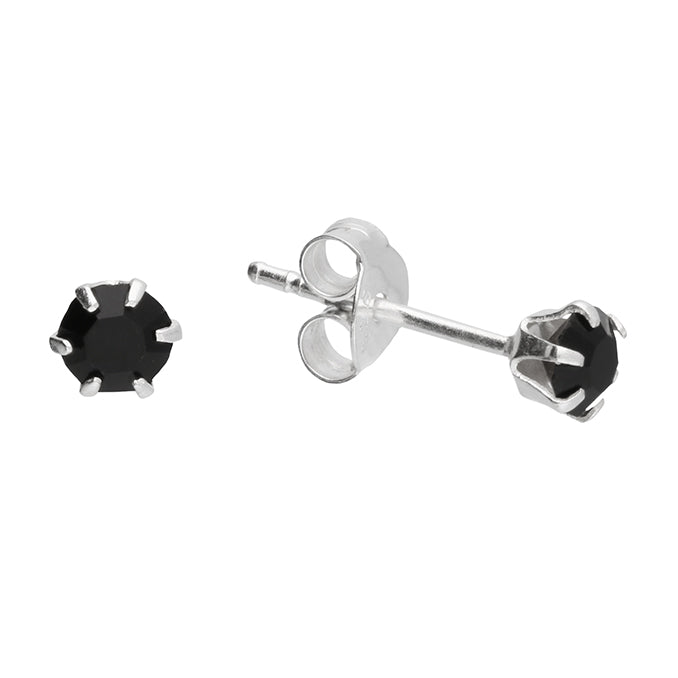 Silver Crystal set stud earrings complete with presentation box