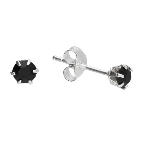 Silver Crystal set stud earrings complete with presentation box