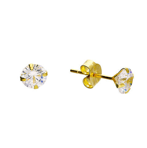 9ct Gold Cubic Zirconia stud earrings complete with presentation box