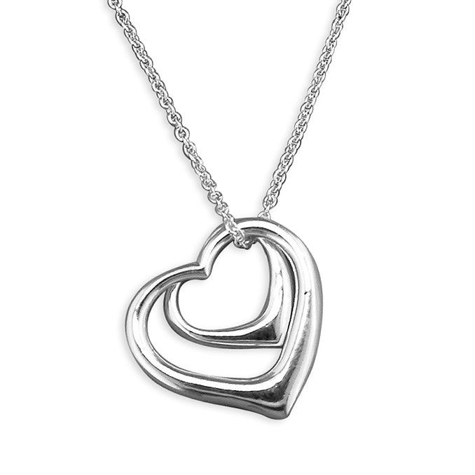 Silver plain pendant and chain complete with presentation box