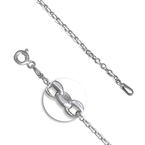 Silver 24inch/61cms curb link Chain complete with presentation box