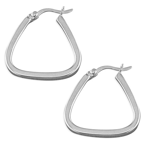 Silver Creole hoop earrings complete with presentation box
