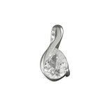 Silver Cubic Zirconia pendant and chain complete with presentation box