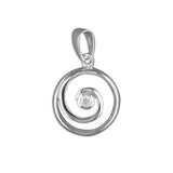 Silver Cubic Zirconia pendant and chain complete with presentation box