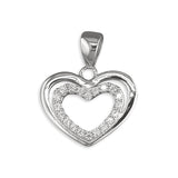 Silver Cubic Zirconia pendant and chain complete with presentation box