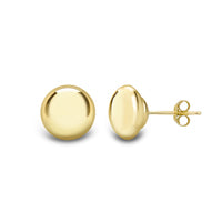 9ct Yellow Gold 5mm Button stud earrings complete with presentation box