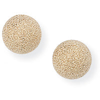9ct Yellow Gold 6mm Frosted Ball stud earrings complete with presentation box
