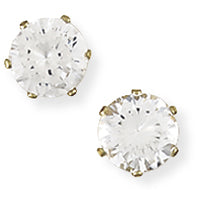 9ct Gold Cubic Zirconia stud earrings complete with presentation box