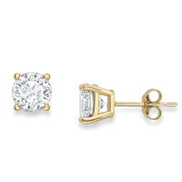 9ct Gold Cubic Zirconia stud earrings complete with presentation box