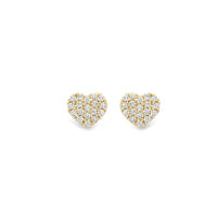 9ct Gold Cubic Zirconia stud earrings complete with presentation box