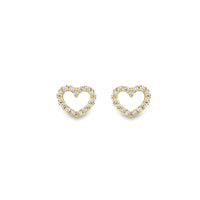 9ct Gold Cubic Zirconia stud earrings complete with presentation box