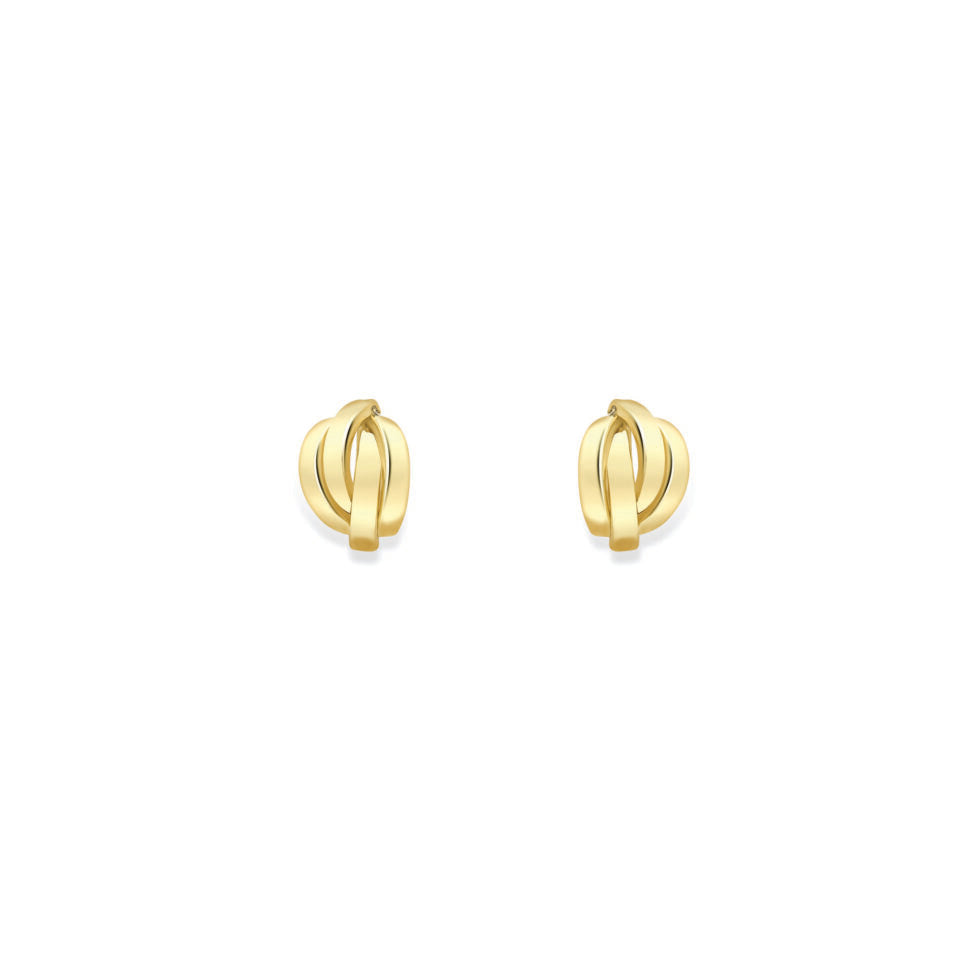 9ct Gold knot stud earrings complete with presentation box