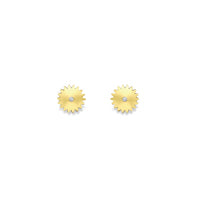 9ct Gold Cubic Zirconia stud earrings complete with presentation box