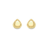 9ct Gold pear shape stud earrings complete with presentation box