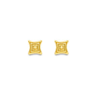 9ct Gold square shape stud earrings complete with presentation box