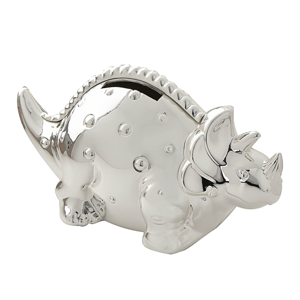 Silverplated Dinosaur Money Box