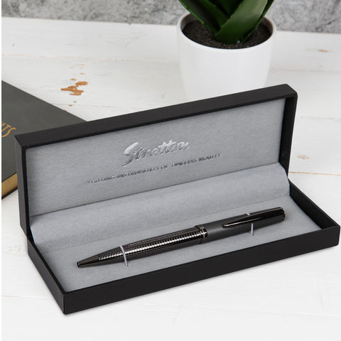 Stratton Gun Metal Grey Ballpoint Pen complete with Gift Box