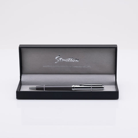Stratton Grey and Silver Ballpoint Pen complete with Gift Box