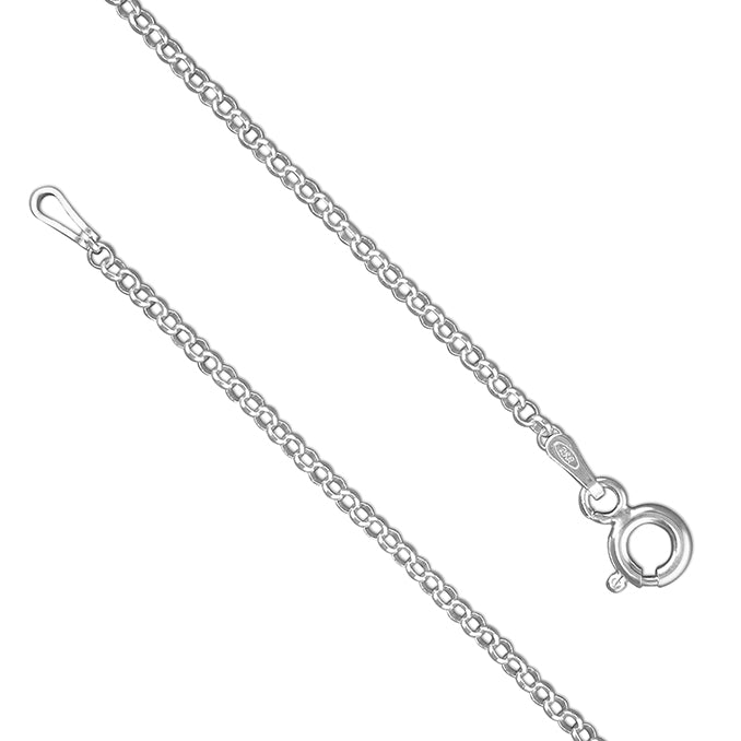 Silver 18inch/46cms belcher link Chain complete with presentation box