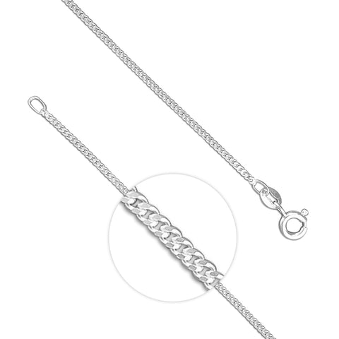 Silver 24inch/60cms diamond cut curb link Chain complete with presentation box
