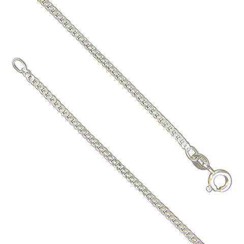 Silver 22inch/56cms curb link Chain complete with presentation box