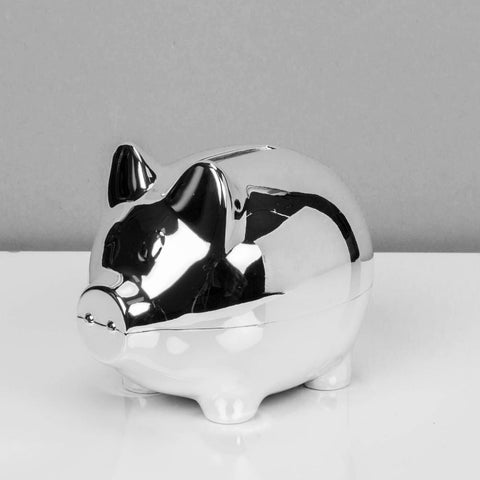 Silverplated Piggy Bank Money Box