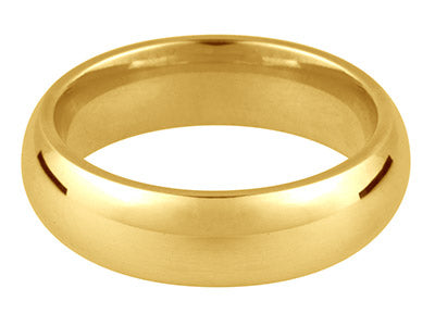 9ct Gold 3mm D Shape Plain Wedding Ring