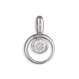 Silver Cubic Zirconia pendant and chain complete with presentation box