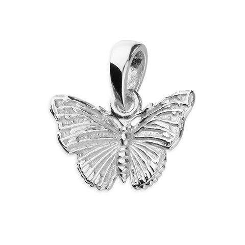 Silver butterfly pendant and chain complete with presentation box