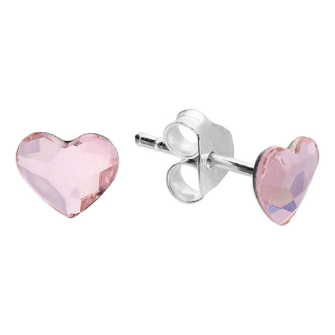 Silver Crystal set stud earrings complete with presentation box