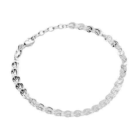 Silver open link Bracelet complete with presentation box