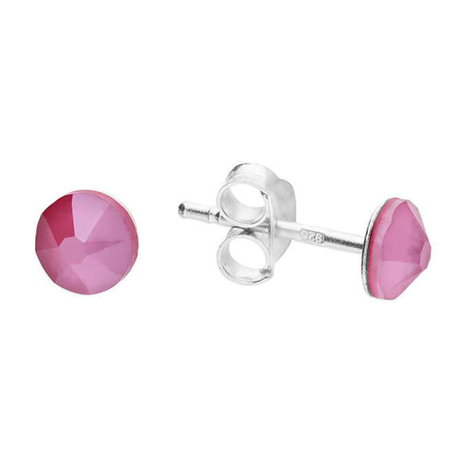 Silver Crystal stud earrings complete with presentation box