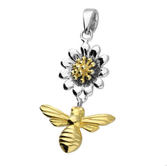 Silver Bee pendant and chain complete with presentation box