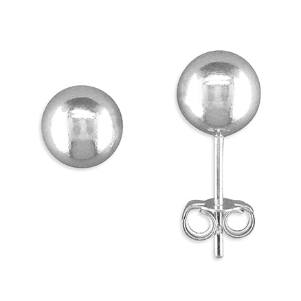 Silver 7mm ball stud earrings complete with presentation box