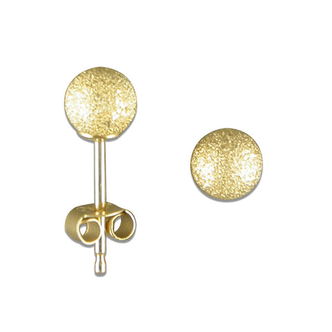 9ct Gold textured ball stud earrings complete with presentation box