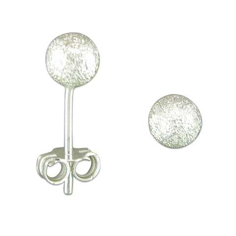 Silver Textured ball stud earrings complete with presentation box