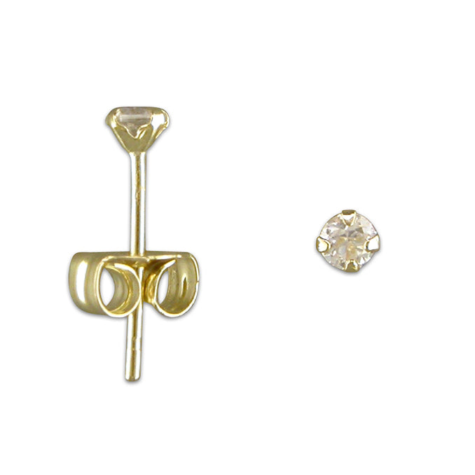9ct Gold Cubic Zirconia stud earrings complete with presentation box