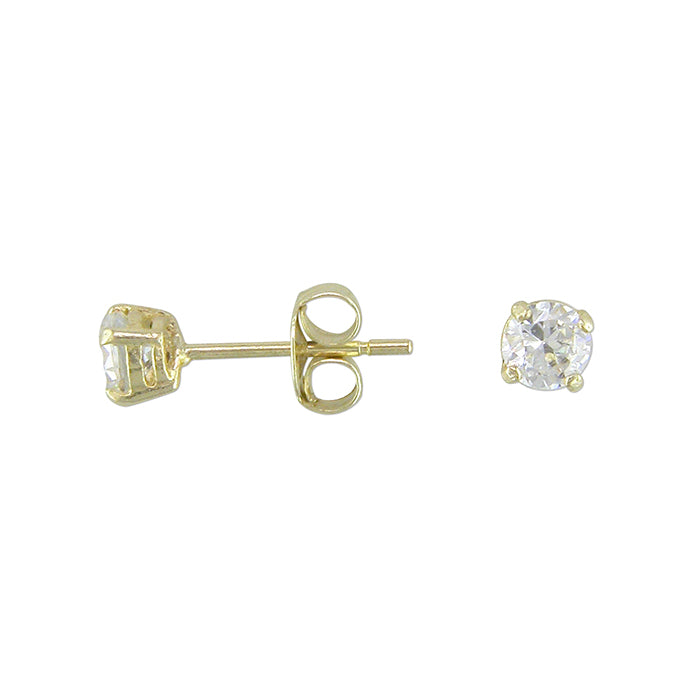 9ct Gold Cubic Zirconia stud earrings complete with presentation box