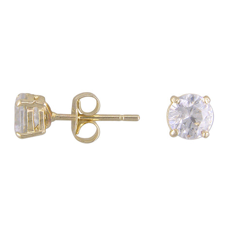 9ct Gold Cubic Zirconia stud earrings complete with presentation box
