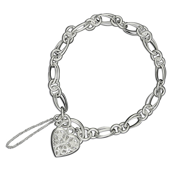 Silver fancy link link Bracelet complete with presentation box