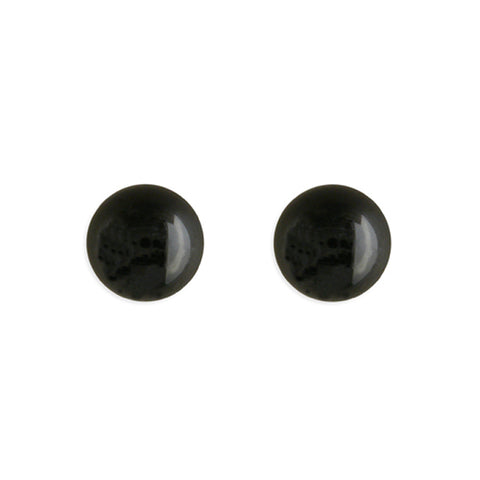 Silver Onyx ball stud earrings complete with presentation box