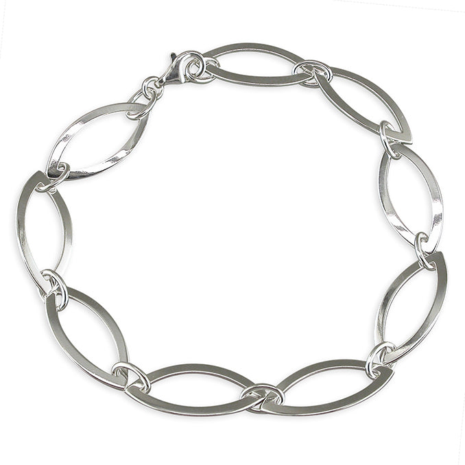 Silver open link Bracelet complete with presentation box