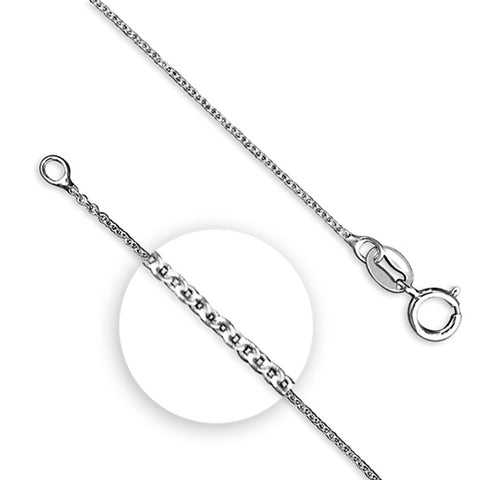 Silver 16inch/41cms cable link Chain complete with presentation box
