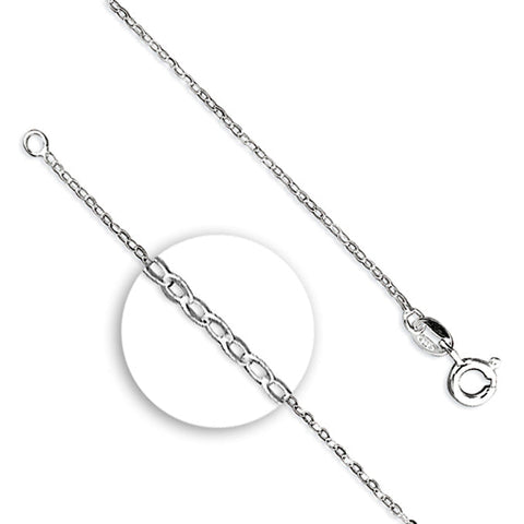 Silver 16inch/41cms trace link Chain complete with presentation box