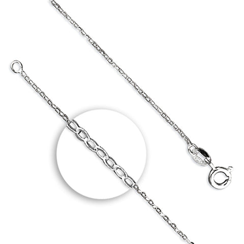 Silver 18inch/45cms trace link Chain complete with presentation box